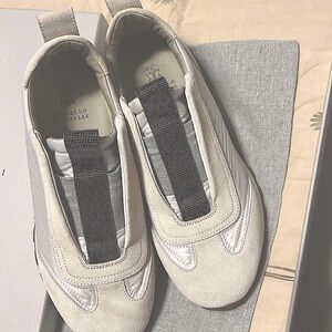 Brunello Cucinelli woman Embellished Track sneakers